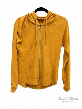 Calvin Klein Performance Mustard Yellow Zip-Up Hoodie